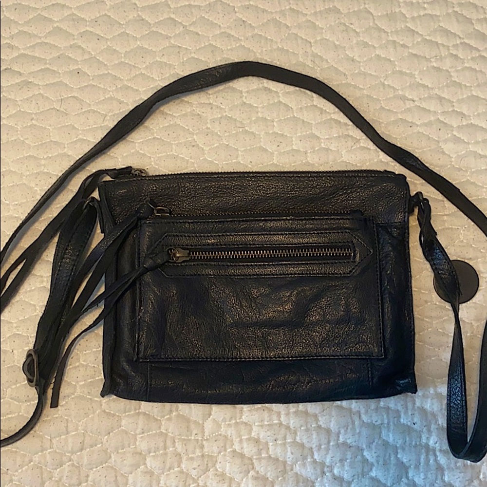 Black Leather Crossbody Bag